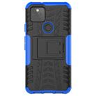 For Google Pixel 5 Tire Texture Shockproof TPU + PC Protective Case with Holder(Blue) - 2