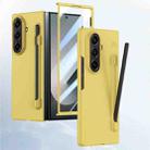 For Samsung Galaxy Z Fold7 5G Integrated Skin Feel PC Phone Case with Pen / Pen Box(Yellow) - 1