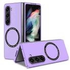 For Samsung Galaxy Z Fold5 Kalebol MagSafe Shockproof Frosted PC Phone Case(Purple) - 1