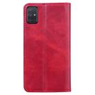 For Samsung Galaxy A71 Business Stitching Horizontal Flip Leather Case with Double Folding & Bracket & Card Slots & Photo Frame & Wallet(Red) - 3