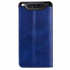 For Samsung Galaxy A80 / A90 Business Stitching Horizontal Flip Leather Case with Double Folding & Bracket & Card Slots & Photo Frame & Wallet(Sapphire Blue) - 3