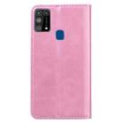 For Samsung Galaxy M31 Business Stitching Horizontal Flip Leather Case with Double Folding & Bracket & Card Slots & Photo Frame & Wallet(Rose Gold) - 3