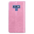For Samsung Galaxy Note 9 Business Stitching Horizontal Flip Leather Case with Double Folding & Bracket & Card Slots & Photo Frame & Wallet(Rose Gold) - 3