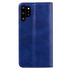 For Samsung Galaxy Note 10+ Business Stitching Horizontal Flip Leather Case with Double Folding & Bracket & Card Slots & Photo Frame & Wallet(Sapphire Blue) - 3
