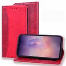 For Samsung Galaxy Note20 Business Stitching Horizontal Flip Leather Case with Double Folding & Bracket & Card Slots & Photo Frame & Wallet(Red) - 1