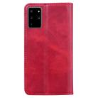 For Samsung Galaxy Note20 Business Stitching Horizontal Flip Leather Case with Double Folding & Bracket & Card Slots & Photo Frame & Wallet(Red) - 2