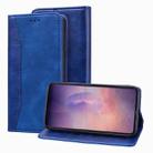 For Samsung Galaxy Note20 Ultra Business Stitching Horizontal Flip Leather Case with Double Folding & Bracket & Card Slots & Photo Frame & Wallet(Sapphire Blue) - 1