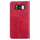 For Samsung Galaxy S8 Business Stitching Horizontal Flip Leather Case with Double Folding & Bracket & Card Slots & Photo Frame & Wallet(Red) - 3