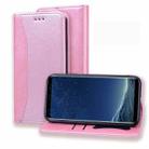 For Samsung Galaxy S8+ Business Stitching Horizontal Flip Leather Case with Double Folding & Bracket & Card Slots & Photo Frame & Wallet(Rose Gold) - 1