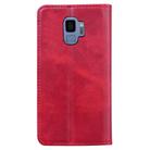 For Samsung Galaxy S9+ Business Stitching Horizontal Flip Leather Case with Double Folding & Bracket & Card Slots & Photo Frame & Wallet(Red) - 2