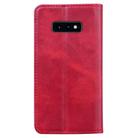 For Samsung Galaxy S10E Business Stitching Horizontal Flip Leather Case with Double Folding & Bracket & Card Slots & Photo Frame & Wallet(Red) - 3