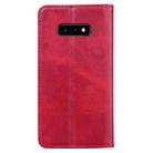 For Samsung Galaxy S10E Business Stitching Horizontal Flip Leather Case with Double Folding & Bracket & Card Slots & Photo Frame & Wallet(Red) - 3