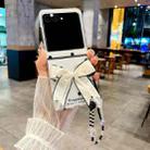 For Motorola Razr 60 / Razr 50 Glitter Powder Dots Pattern Phone Case with Bow Bracelet(White) - 2