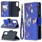 For Samsung Galaxy S20 FE 5G / S20 Lite Colored Drawing Pattern Zipper Horizontal Flip Leather Case with Holder & Card Slots & Wallet(Purple Butterflies) - 1