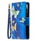 For Samsung Galaxy S20 FE 5G / S20 Lite Colored Drawing Pattern Zipper Horizontal Flip Leather Case with Holder & Card Slots & Wallet(Gold Butterfly) - 2