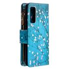 For Samsung Galaxy S20 FE 5G / S20 Lite Colored Drawing Pattern Zipper Horizontal Flip Leather Case with Holder & Card Slots & Wallet(Plum Blossom) - 3