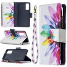 For Samsung Galaxy S20 FE 5G / S20 Lite Colored Drawing Pattern Zipper Horizontal Flip Leather Case with Holder & Card Slots & Wallet(Sun Flower) - 1