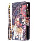 For Samsung Galaxy S20 FE 5G / S20 Lite Colored Drawing Pattern Zipper Horizontal Flip Leather Case with Holder & Card Slots & Wallet(Flower Elephants) - 2