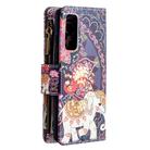 For Samsung Galaxy S20 FE 5G / S20 Lite Colored Drawing Pattern Zipper Horizontal Flip Leather Case with Holder & Card Slots & Wallet(Flower Elephants) - 3