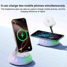 Yesido DS31 3-in-1 Magnetic Wireless Charging Stand with RGB Light(White) - 3
