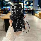 For Samsung Galaxy Z Fold5 Glitter Powder Dots Pattern Phone Case with Bow Bracelet(Black) - 2