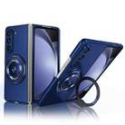 For Samsung Galaxy Z Fold5 Kalebol MagSafe Rotation Holder PC Phone Case(Royal Blue) - 1