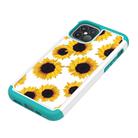 For iPhone 12 / 12 Pro Coloured Drawing Pattern PU Skinny + TPU Protective Case(Sunflower) - 2