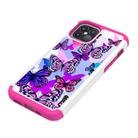 For iPhone 12 / 12 Pro Coloured Drawing Pattern PU Skinny + TPU Protective Case(Butterfly) - 2