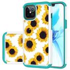 For iPhone 12 Pro Max Coloured Drawing Pattern PU Skinny + TPU Protective Case(Sunflower) - 1