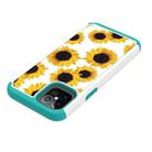 For iPhone 12 Pro Max Coloured Drawing Pattern PU Skinny + TPU Protective Case(Sunflower) - 3