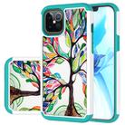 For iPhone 12 Pro Max Coloured Drawing Pattern PU Skinny + TPU Protective Case(Colorful Tree) - 1