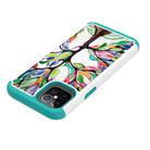 For iPhone 12 Pro Max Coloured Drawing Pattern PU Skinny + TPU Protective Case(Colorful Tree) - 3