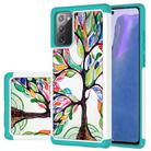 For Samsung Galaxy Note20 Coloured Drawing Pattern PU Skinny + TPU Protective Case(Colorful Tree) - 1