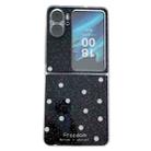 For OPPO Find N2 Flip Glitter Powder Dots Pattern Phone Case(Black) - 1
