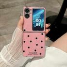 For OPPO Find N2 Flip Glitter Powder Dots Pattern Phone Case(Rose Red) - 2