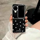 For OPPO Find N3 Flip Glitter Powder Dots Pattern Phone Case(Black) - 2