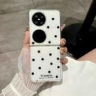 For Huawei P50 Pocket Glitter Powder Dots Pattern Phone Case(White) - 2