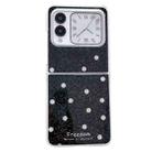 For Huawei Nova Flip Glitter Powder Dots Pattern Phone Case(Black) - 1