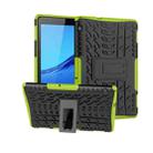 For Huawei MediaPad T5 Tire Texture Shockproof TPU + PC Protective Case with Holder(Green) - 1