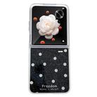 For Honor Magic V Flip Glitter Powder Dots Pattern Phone Case(Black) - 1
