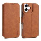 For iPhone 16 Denior B07 MagSafe Detachable Leather Phone Case(Brown) - 1