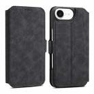For iPhone 16e Denior B07 MagSafe Detachable Leather Phone Case(Black) - 1