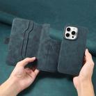 For iPhone 16e Denior B07 MagSafe Detachable Leather Phone Case(Blue) - 3