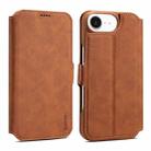 For iPhone 16e Denior B07 MagSafe Detachable Leather Phone Case(Brown) - 1