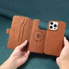 For iPhone 16e Denior B07 MagSafe Detachable Leather Phone Case(Brown) - 3
