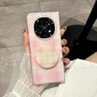 For OPPO Find N5 Glitter Powder Dots Pattern Phone Case with Holder(Pink) - 2