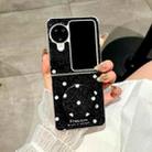 For OPPO Find N3 Flip Glitter Powder Dots Pattern Phone Case with Holder(Black) - 2