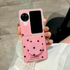 For OPPO Find N3 Flip Glitter Powder Dots Pattern Phone Case with Holder(Rose Red) - 2