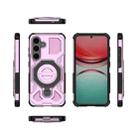 For Samsung Galaxy S25 5G J-20 Solid Color MagSafe Magnetic TPU+PC Phone Case(Pink) - 2