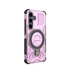 For Samsung Galaxy S25 5G J-20 Solid Color MagSafe Magnetic TPU+PC Phone Case(Pink) - 3